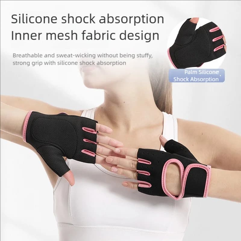 Sports Gloves Mezze Dita per Fitness e Cycling, Breathable & Anti-slip, Professional Gloves Resistent with Callioli for Training