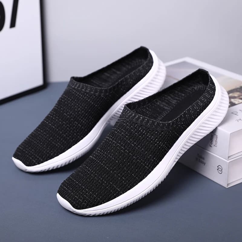Scarpe casual da uomo in rete estiva Mezzi mocassini traspiranti Pantofole da interno per esterni alla moda Scarpe basse da donna Comode sneakers da coppia