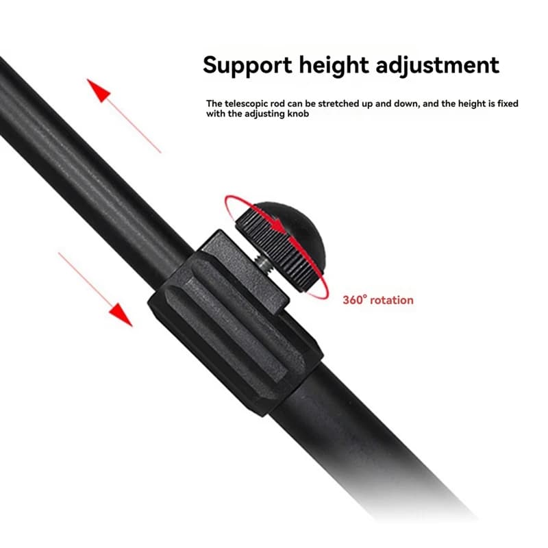 Supporto per webcam da tavolo con tubo flessibile Supporto per streaming treppiede da scrivania in metallo regolabile con base di montaggio robusta-ABHG