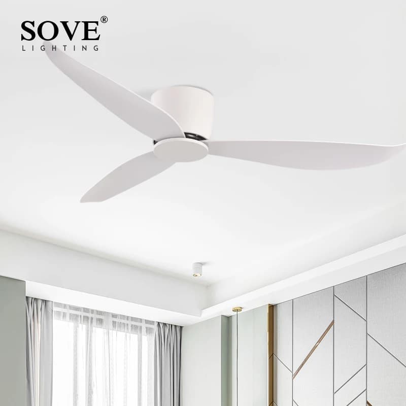 SOVE Low Floor Modern BLDC Ceiling Fan with Remote Control Household Use Ventilation Fan Motor Electric Fan Decorative Fans