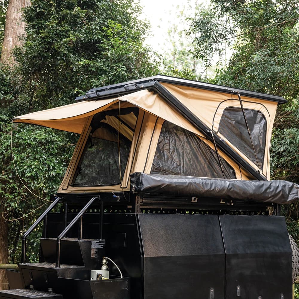 Nuovo Design Tenda da Tetto a Forma di Z in Alluminio, Tenda da Tetto Pop-up per Campeggio Fuoristrada 4x4