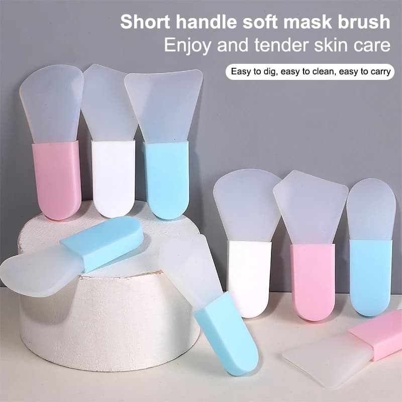 Set di 5 Spazzole in Silicone per Pulizia Viso, Pennello per Maschera Facciale, Applicatore per Crema Viso e Occhi, Raschietto per Maschera, Strumenti Portatili per la Cura della Pelle