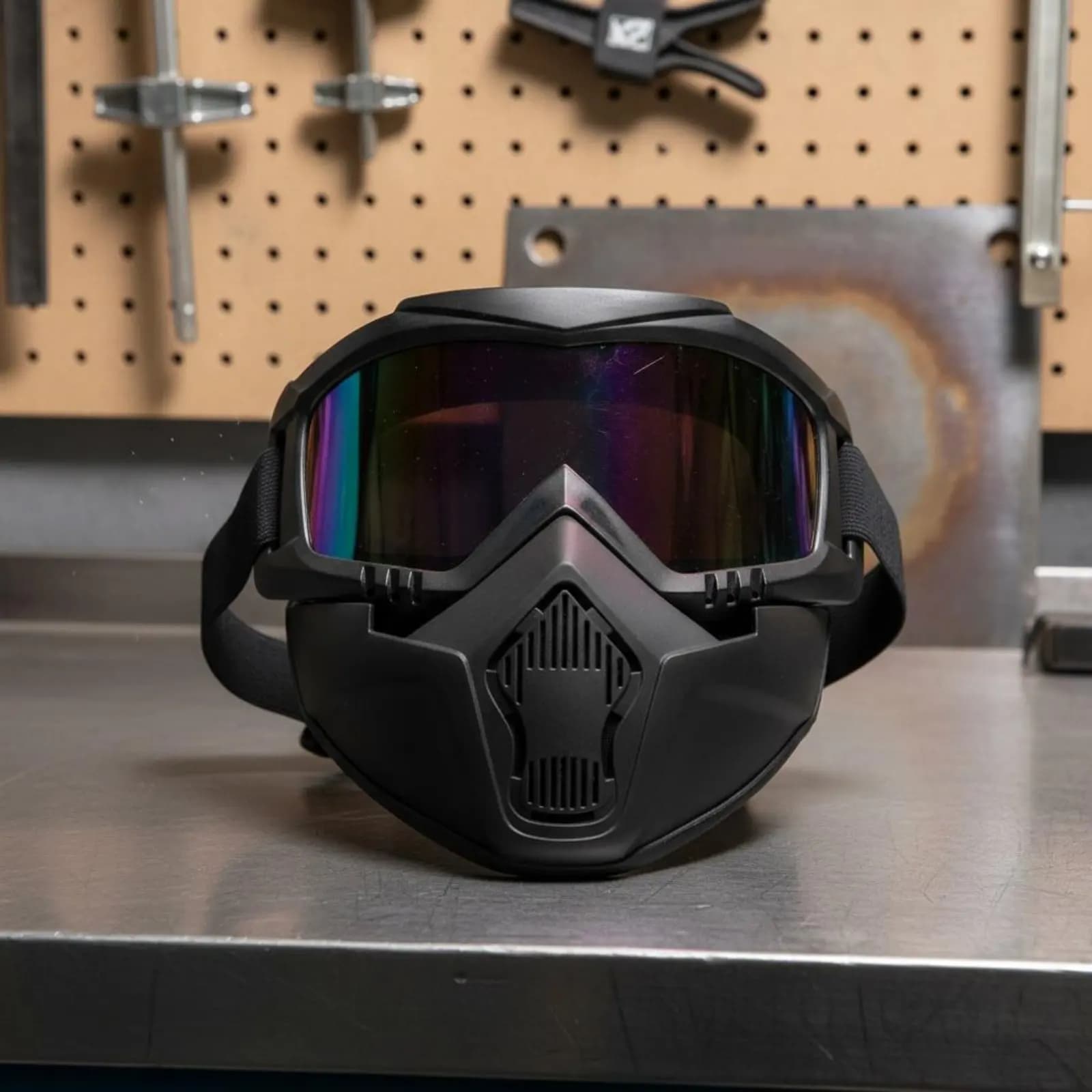 Auto-Darkening Metal-Joining Mask True-View Metal-Joining Face Guard Safety Gear Lightweight Anti-Glare for Workshop, Outdoor