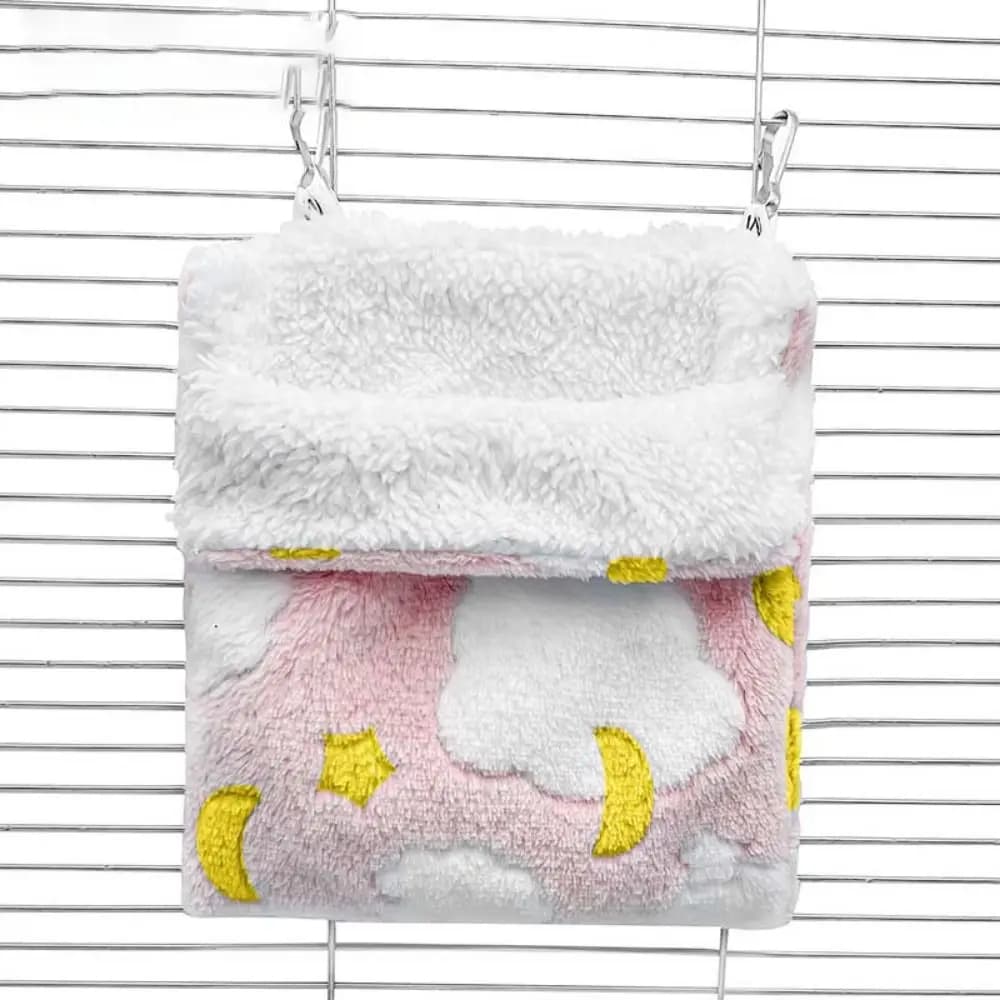 Sleeping Bag with Star Motive for Sugar Glider, Amaca Morbida and Comfortable for Criceti, Bag Altalena for Animals, Nido Hot for Porcellini d'India