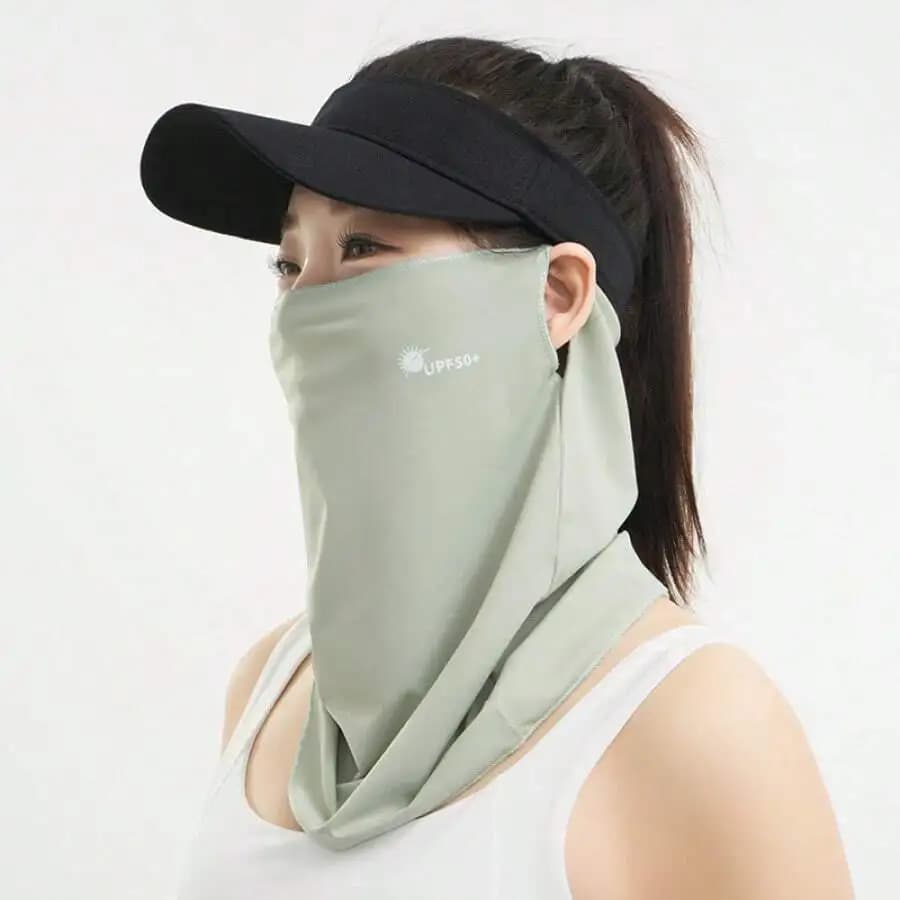 Sun Protection Face Mask For Outdoor Cycling UV Shield Thin Full Face Veil Women