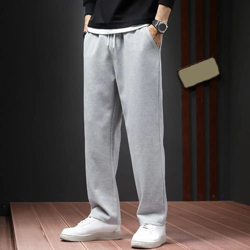 Men's sports pants Straight jogging pants Sports pants with large drawstring Autumn jogging pants Long casual men's suit