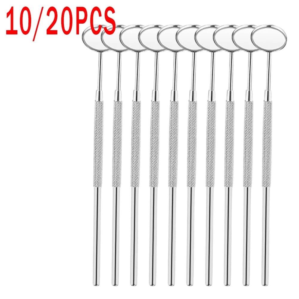 Stainless Steel Dentali Mirrors 10 or 20 Tooth Whitening Parts, Oral Examination and Professional Use by Dentist