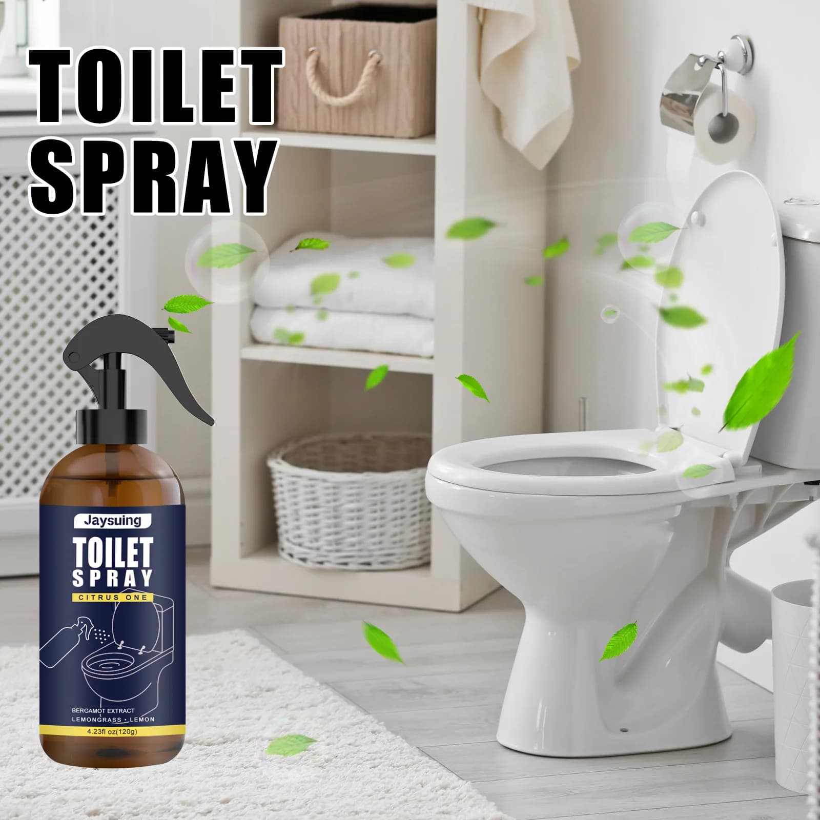 Deodorant for long-lasting bathroom environments Multi-functional spray Deodorant for car and home use Refreshing fragrance for toilet