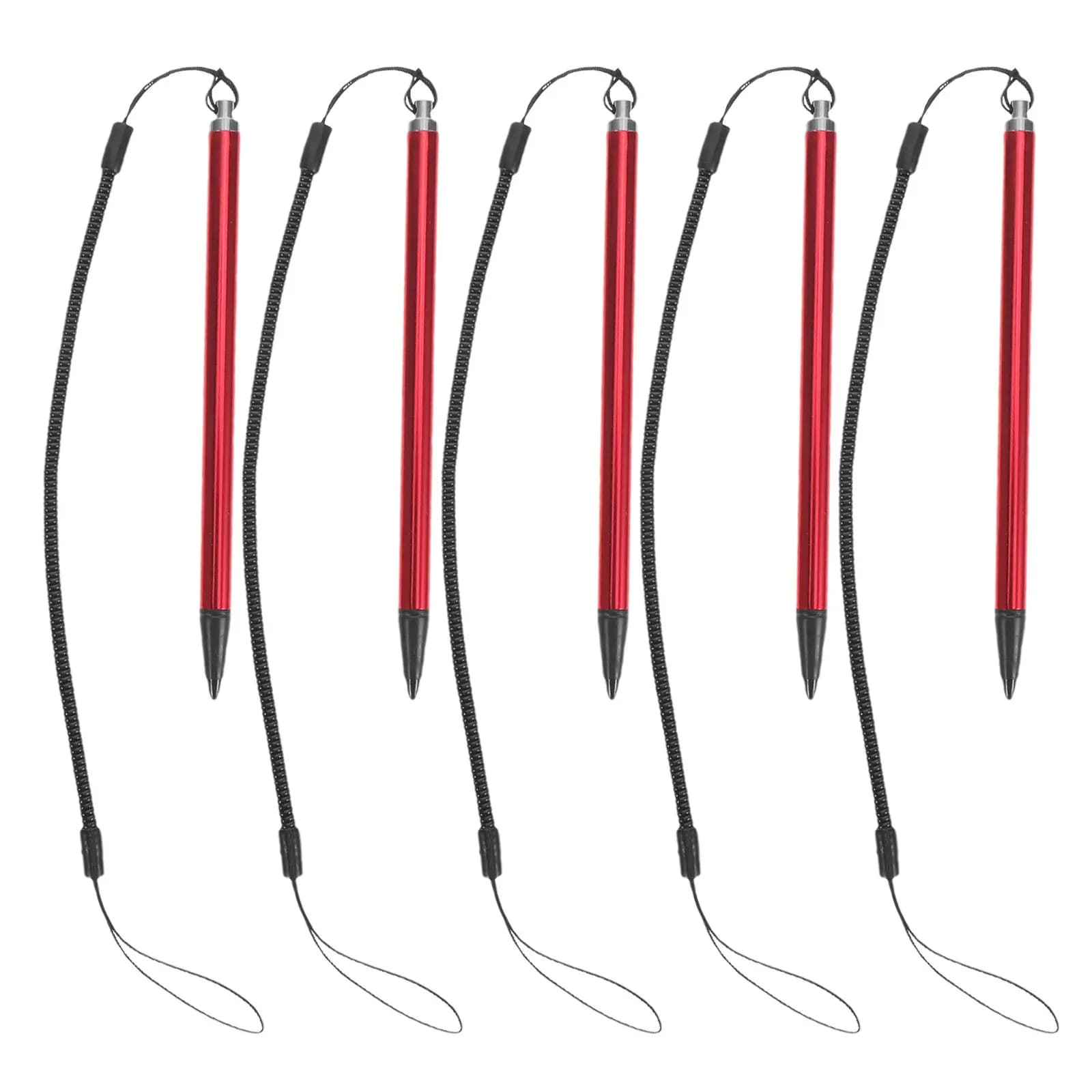 Set di 5 Penne Stilo Portatili ad Alta Precisione per Disegno, Stilo Capacitivo per Touch Screen con Cordino e Punta Fine per Tablet e Telefono