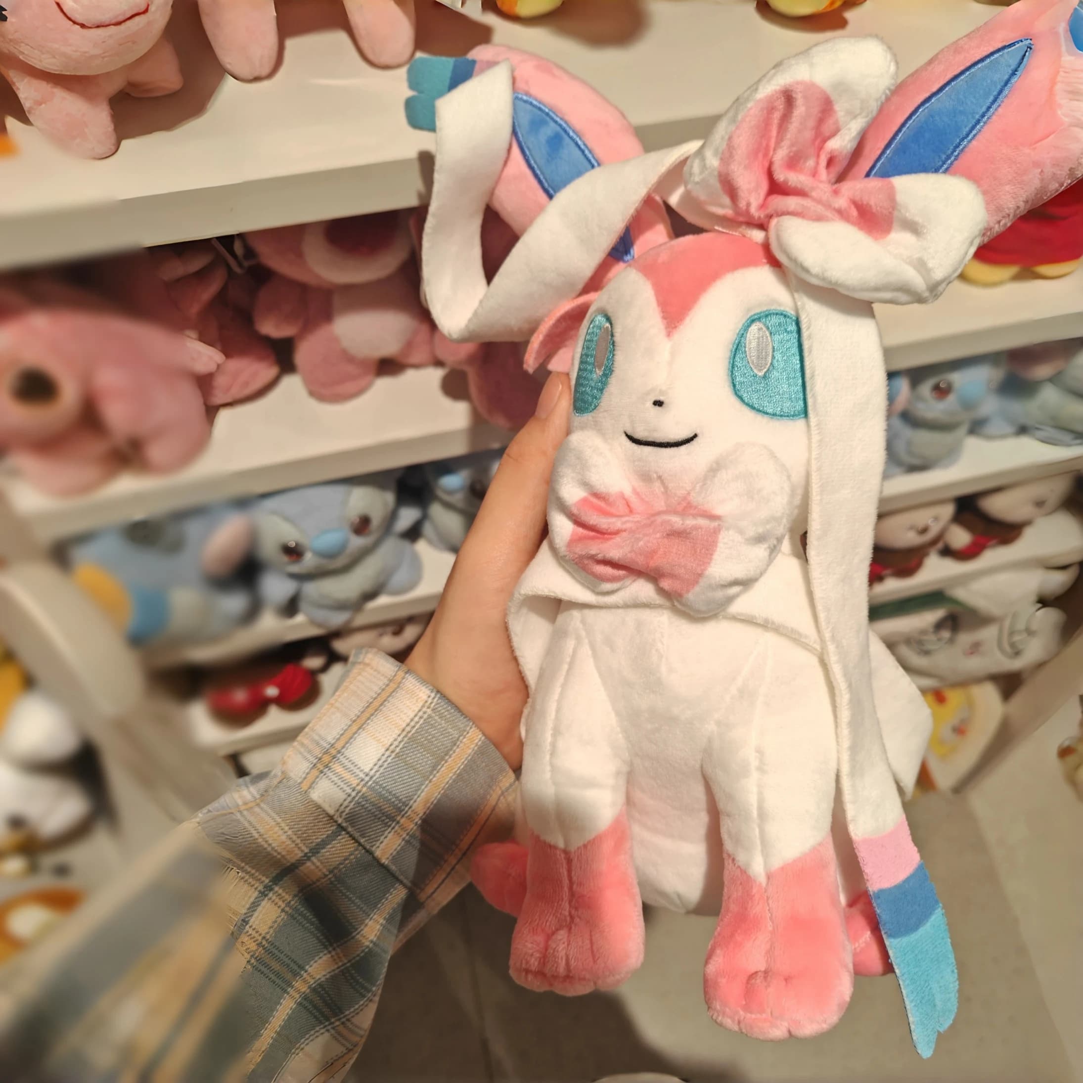 Pokemon Eevee Famiglia Peluche Sylveon Leafeon Umbreon Espeon Glaceon Bambole di pezza Kawaii Regalo di compleanno di Natale per i bambini