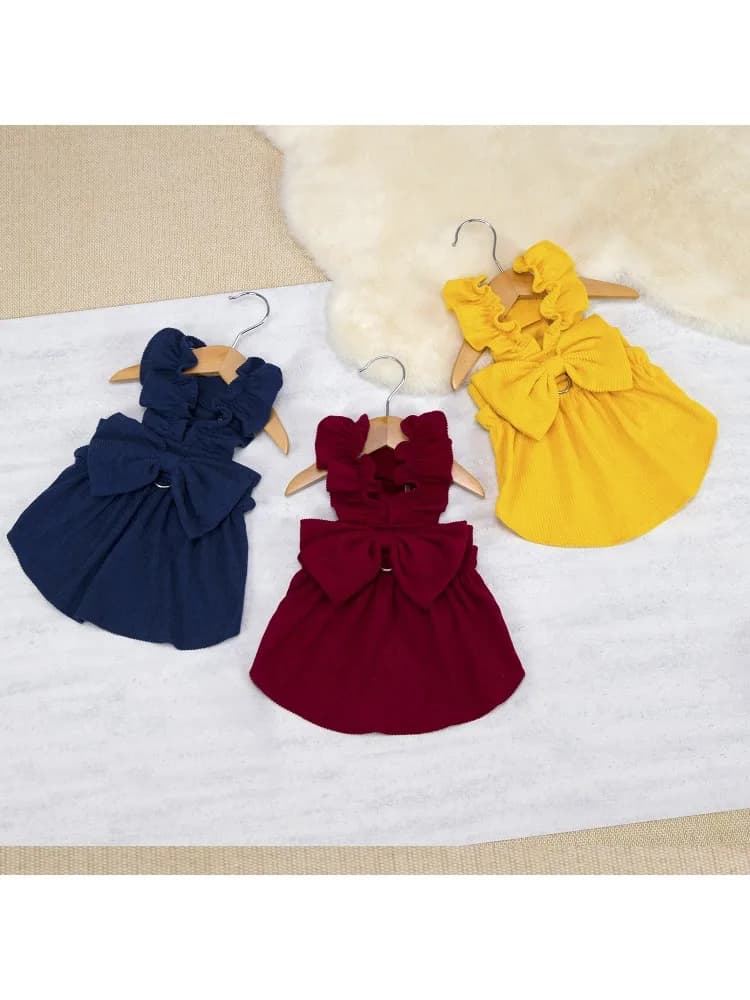 Vestiti per cani Pomeranian e Teddy, vestiti per gatti, abito da principessa sottile e traspirante per primavera ed estate, vestito con guinzaglio ultra-semplice 26