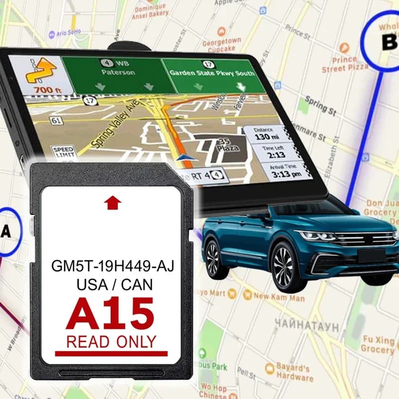 Nuove Mappe per Ford A15 Roads 2024, Scheda SD per Navigazione Compatibile con Sistema SYNC2, Copertura USA, Canada, Messico, Navigatore Satellitare
