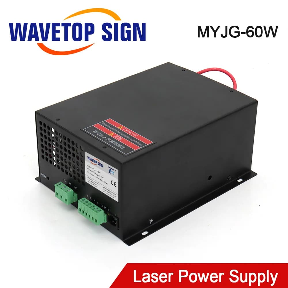 SignkoRay Co2 Laser Power Supply MYJG-60W HY-T60W 110V 220V for Co2 Laser Engraving and Cutting Machine