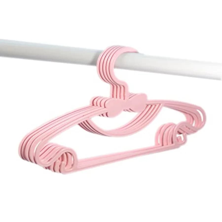 10pcs Clothes Hangers - Baby and Toddler Plastic Hangers Pink, 10pcs