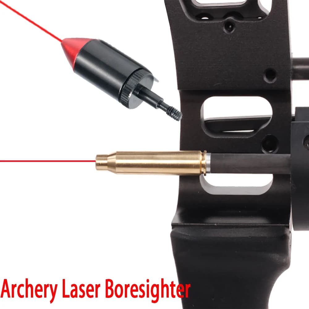 Tactical Archery Arrows Red Laser Sight Boresight Red Dot Scope Collimator for Hunting Shooting Target Crossbow Compound Bow