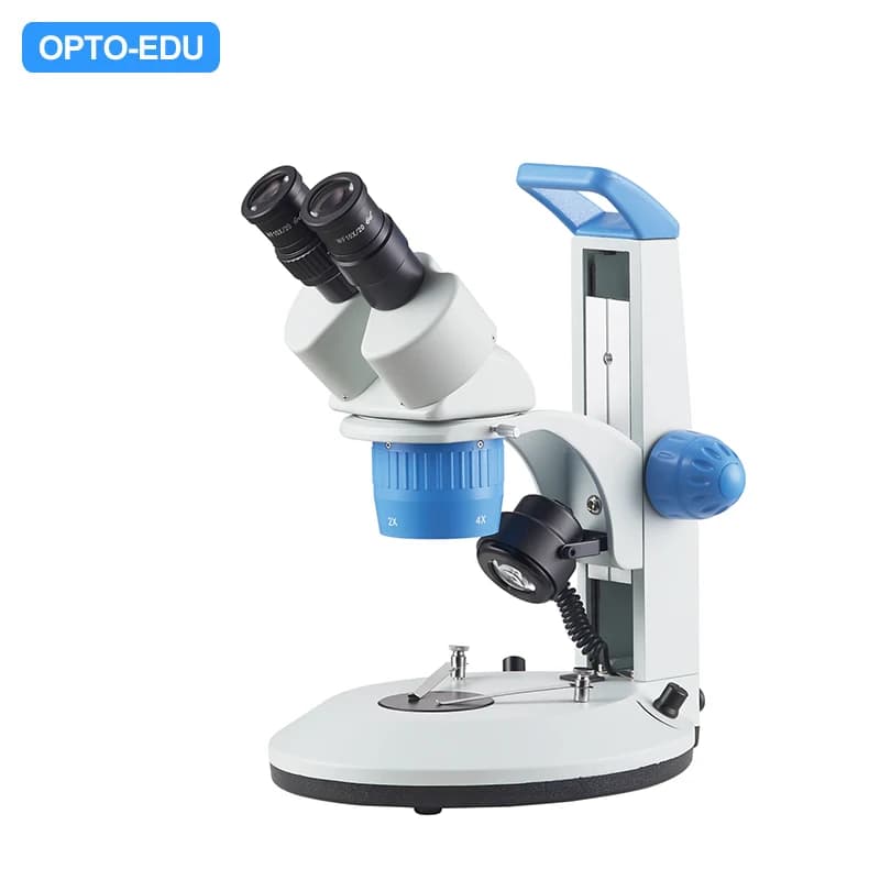 OPTO-EDU A22.3660N-B1 Microscopio stereo con zoom a gradini binoculare da laboratorio di vendita calda con sorgente luminosa a LED