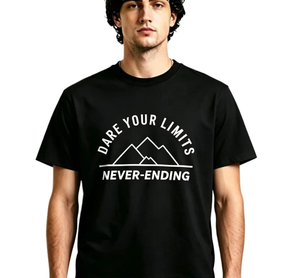Men Summer New Crew Neck T Shirt Minimal Mountain Line Letter Graphic Print Short Sleeve Tees Casual Loose Outdoor Hiking Tops