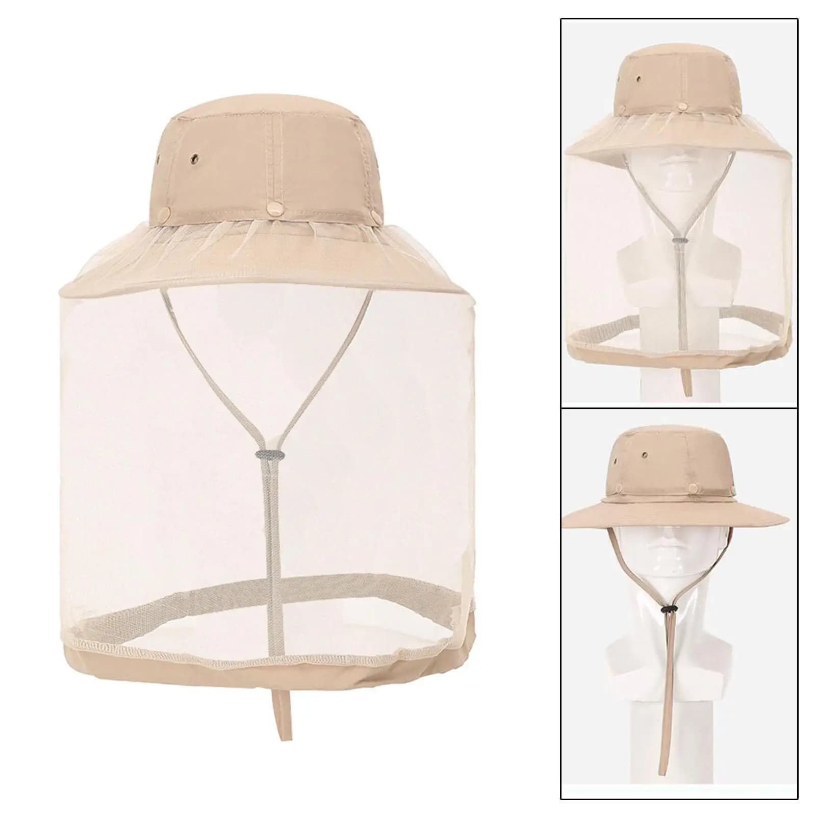 Head Net Hat Portable Stowable Protection Fashionable with Netting Sun Hat Beekeeping Cap for Women Men Camping Fishing Hiking
