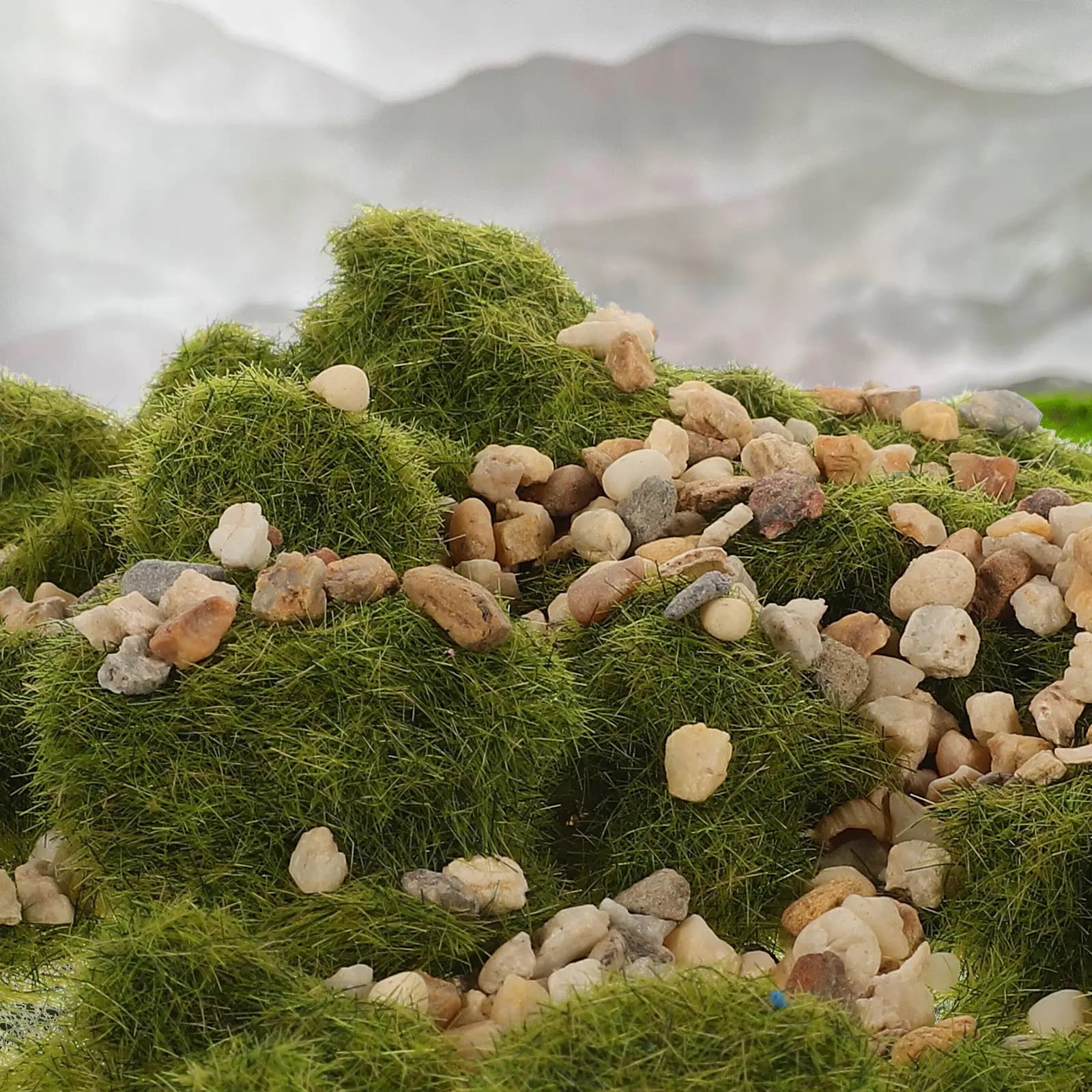 Set di Erba Statica e Ghiaia per Micro Paesaggi, Decorazione per Terrari, Bonsai, Piante in Vaso, Creazioni Artigianali e Ornamenti per Scenari da Giardino