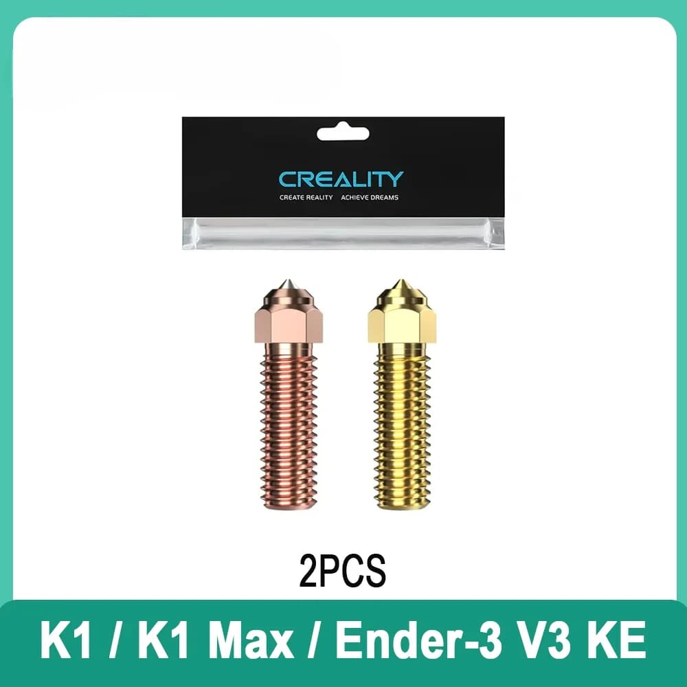 CREALITY Nozzle Kit For Creality K1/K1 Max 0.4mm Hardened Steel / Brass Nozzle 3D Printer Accessories For Creality Ender 3 V3 KE