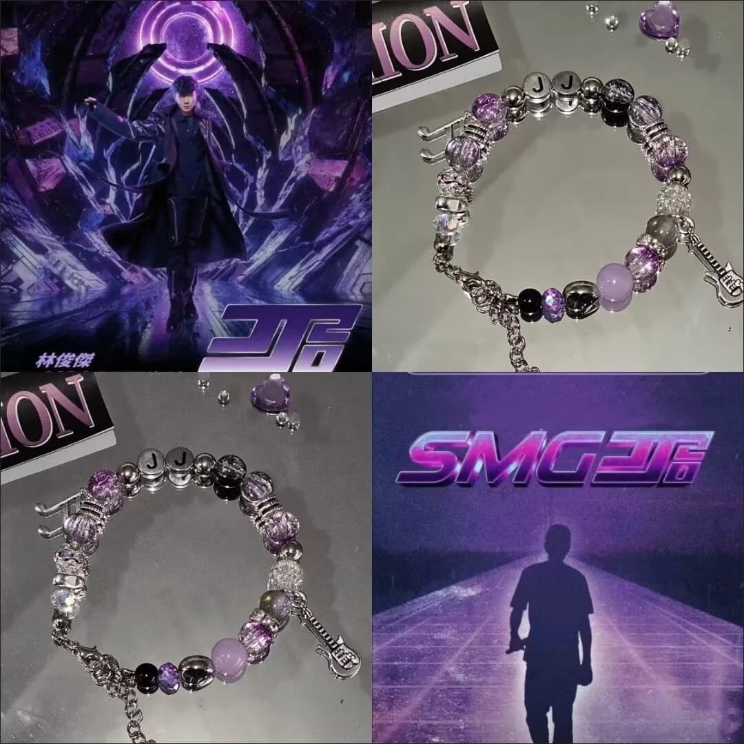 JJ Lin Concert Supporting Color Bracelet for JJ20, Purple Cool Attribute Bracelet