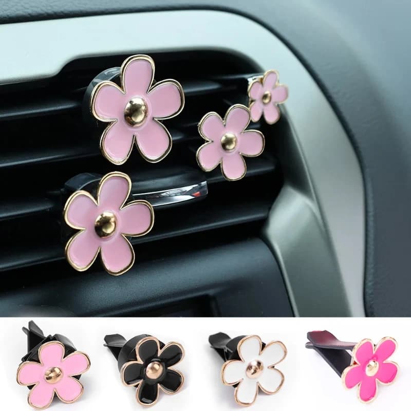 Small daisies Perfume Clip for Car Air Intake Cars Flavor Diffuser Pendant Creative Interior Decoration for Female Car
