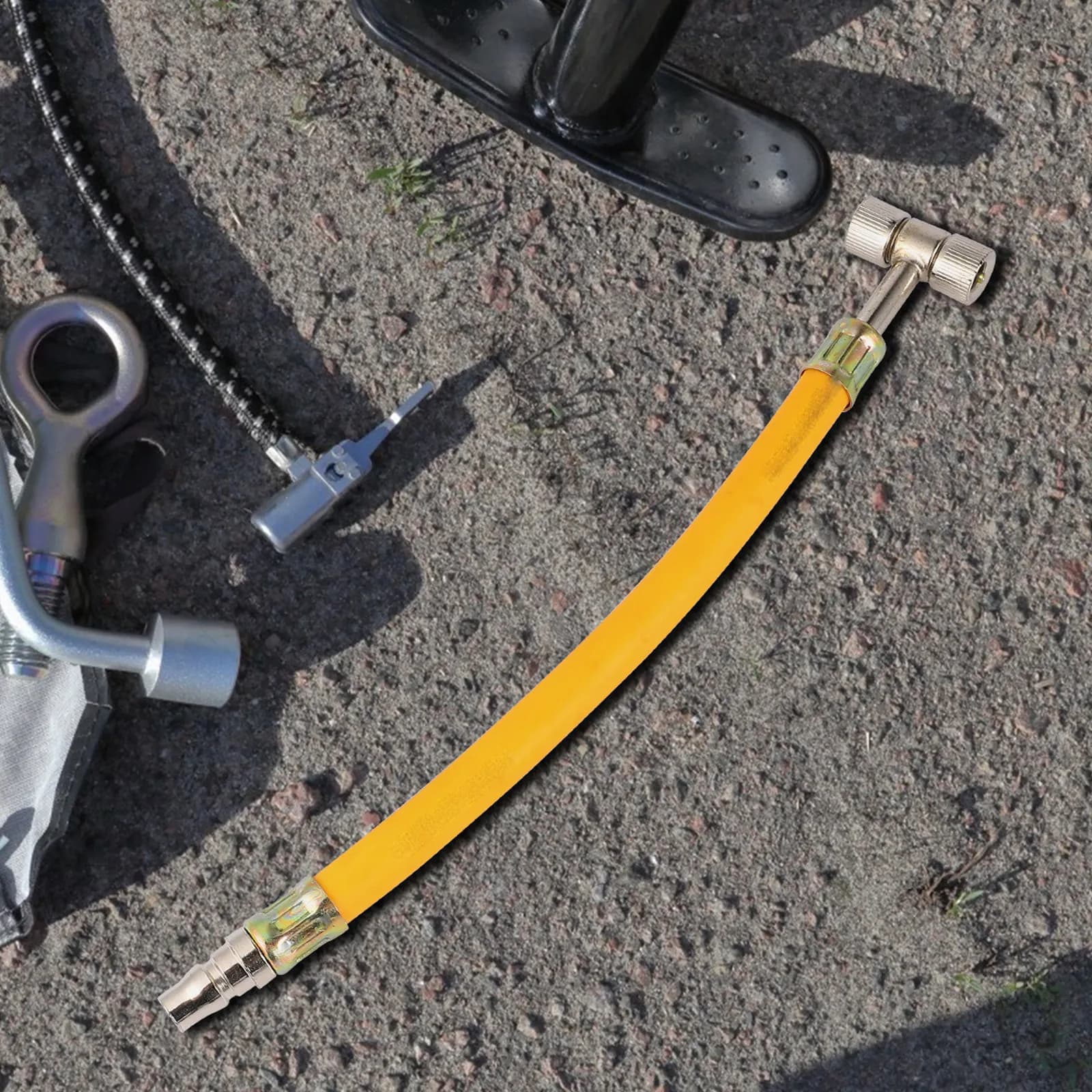 Connettore Universale Multifunzionale per Gonfiaggio Pneumatici Auto e Bici, Adattatore per Pompa d'Aria Resistente