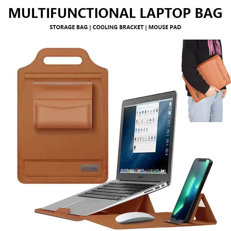 Custodia/Borsa per Laptop in Pelle PU per MacBook Air Pro 12 13 14 15 15.4 15.6 pollici, Cover per Notebook Huawei Dell HP ASUS
