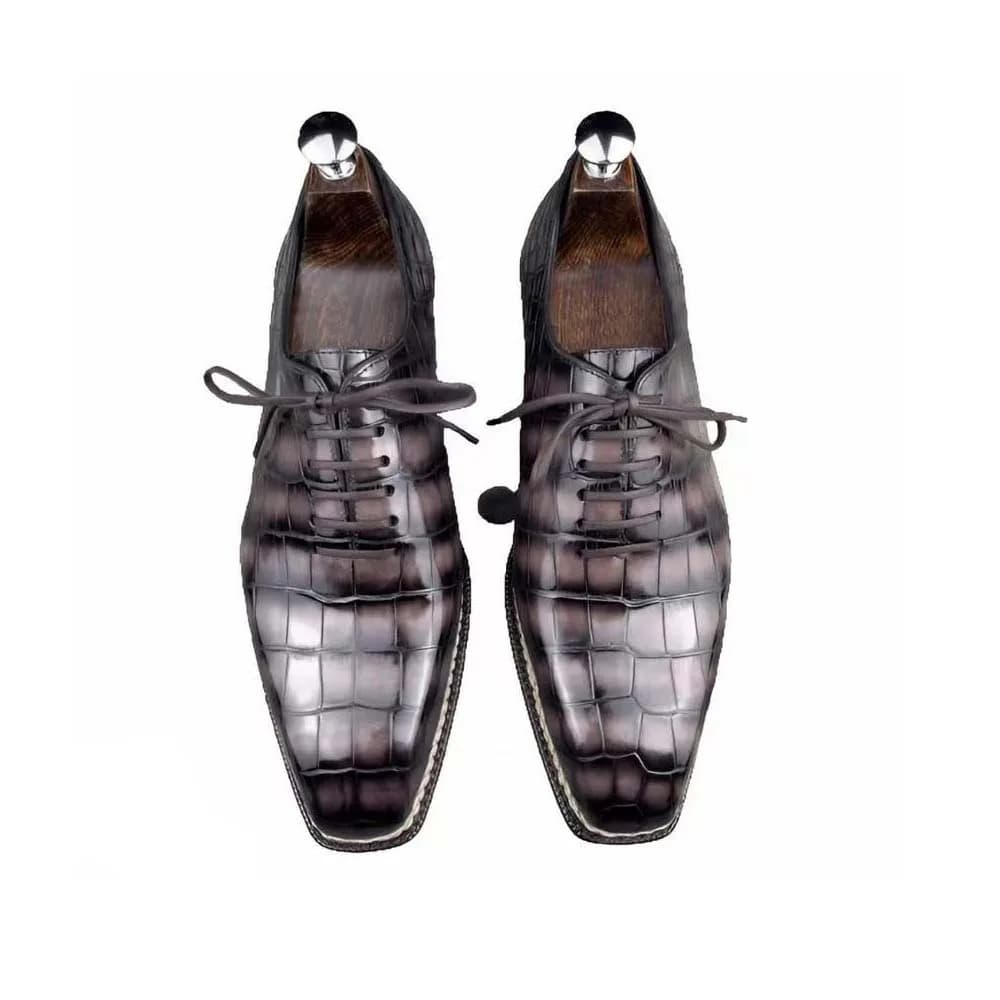 chue scarpe eleganti da uomo scarpe fromal scarpe da coccodrillo maschili spazzola a mano colore