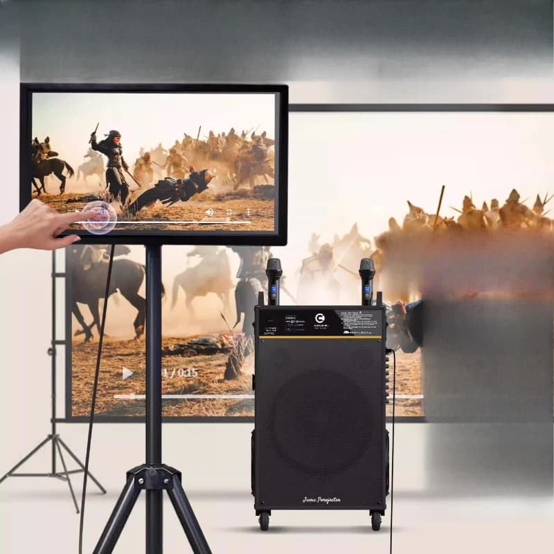 Proiettore da esterno proiezione audio danza quadrata canto KTV osservando film e TV altoparlante display bluetooth mobile