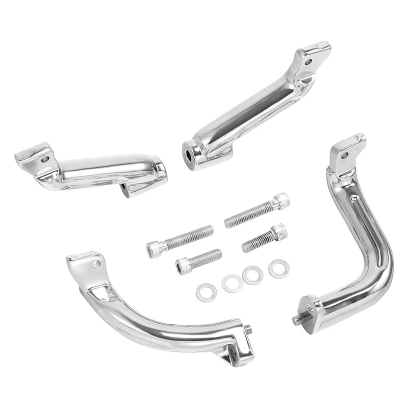 Kit di supporti pedana pedana conducente anteriore moto per modelli Harley Touring 2017-2022 2018 2019 2020 2021 Cromo/Nero