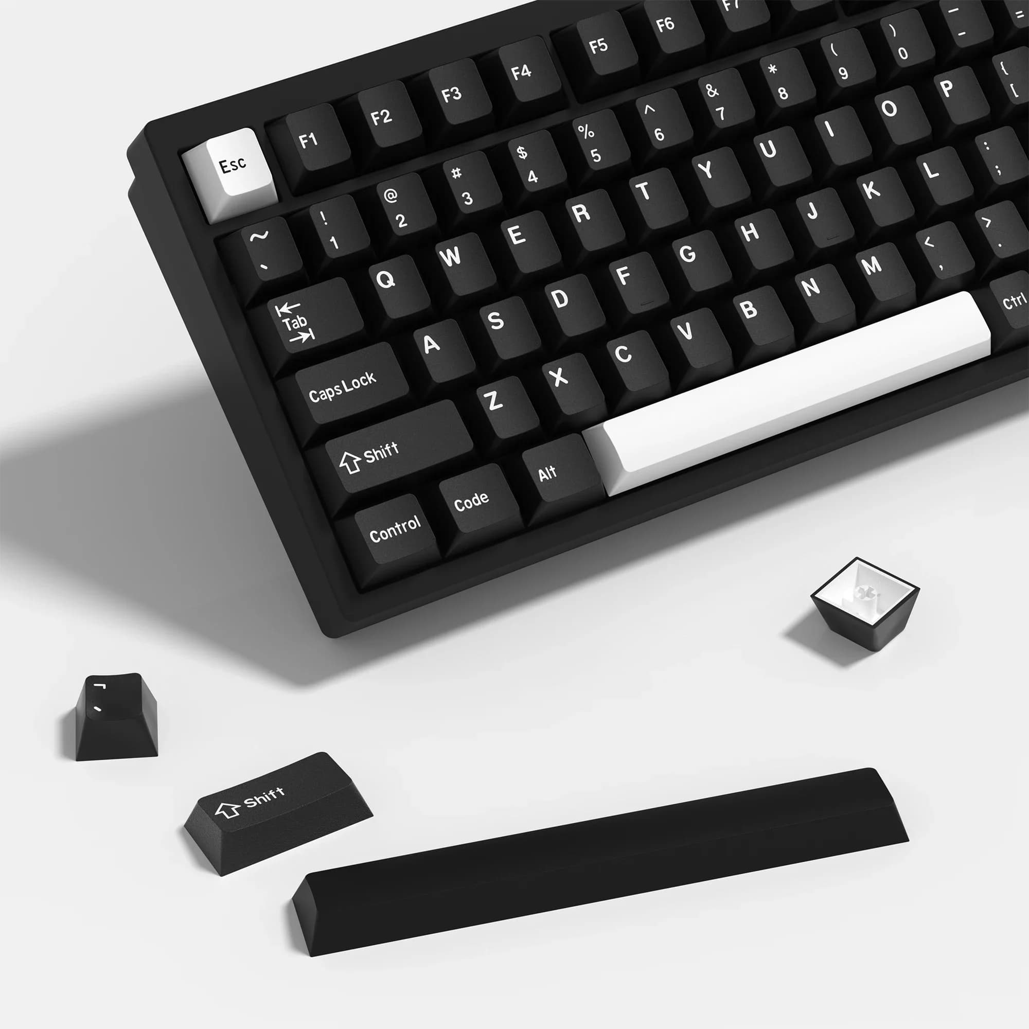 KBDiy Retro GMK WOB Cherry Copritasti Cherry Black and White Profile Double Shot PBT Keycap 7u for mechanical keyboard Wheelchairs Set