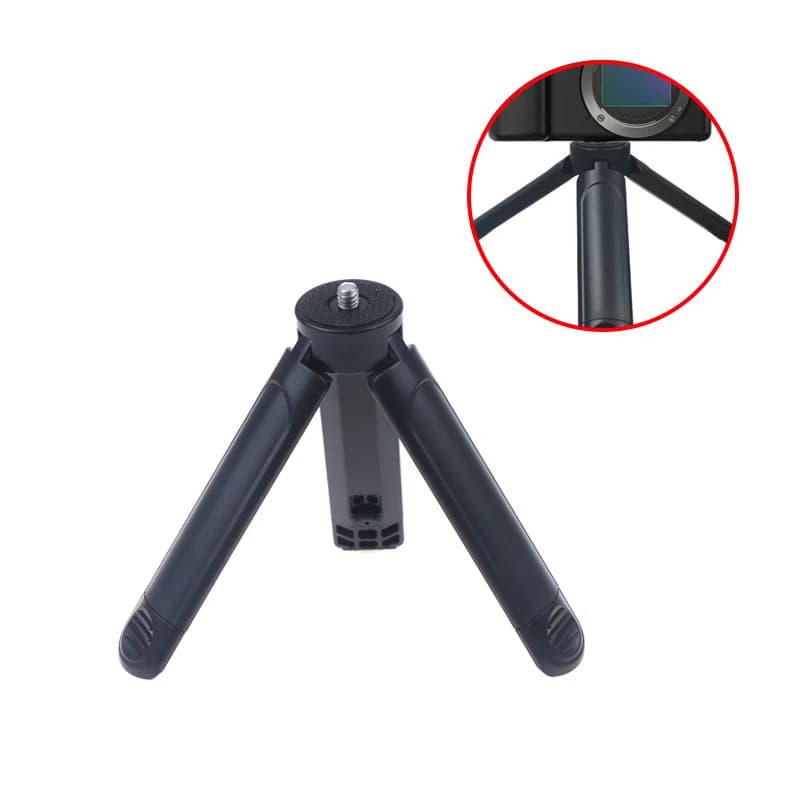 Treppiede universale in ABS per fotografia, 1 pezzo, con attacco a vite da 1/4, impugnatura pieghevole ed estensibile per fotocamera, per registrazione video/selfie