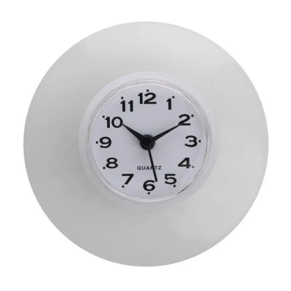 Waterproof Creative Bathtub Watch with Suction Cup, Anti-Flat, Stable, Simple Design, Mirror Clock with Shower Enclosure