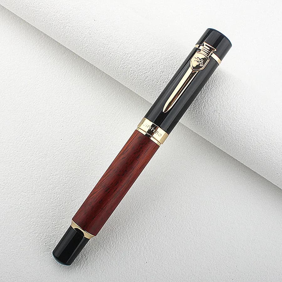 JINHAO Penna a sfera di lusso in legno di alta qualità per ufficio, con pennino medio, per studenti e scuola, per scrivere, tipo rollerball