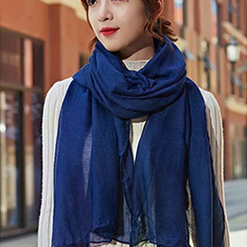 Sciarpe e Scaldacollo da Donna Antivento in Cotone Tinta Unita, Calde per Inverno e Primavera, Idea Regalo