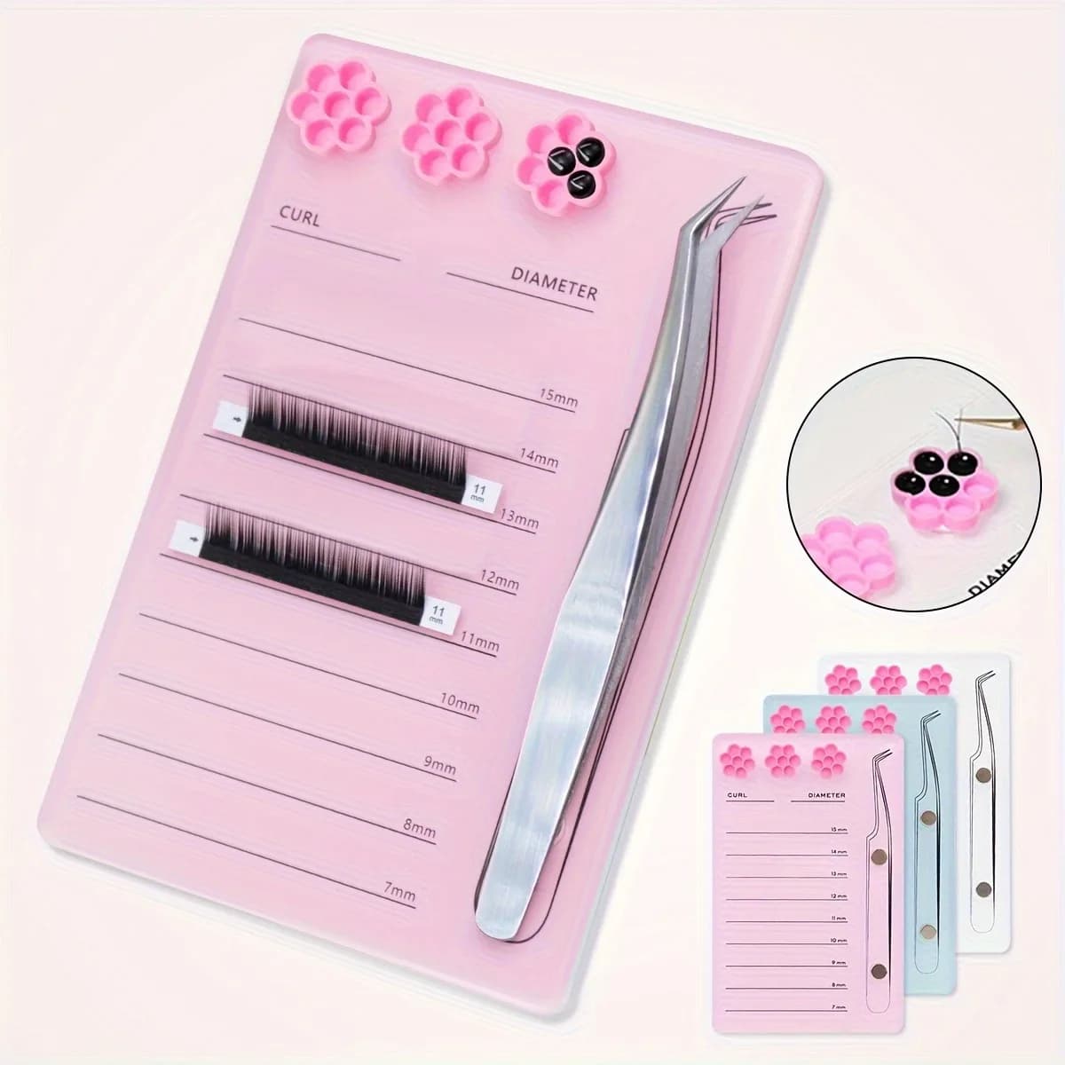 Support for Scale Extension Eyelash Magnetic Board for Acrylic Eyelashes Pallet Collar Hygienic Clean Cup Fin Eyelash Bearing Eyelash Makeup Tools
