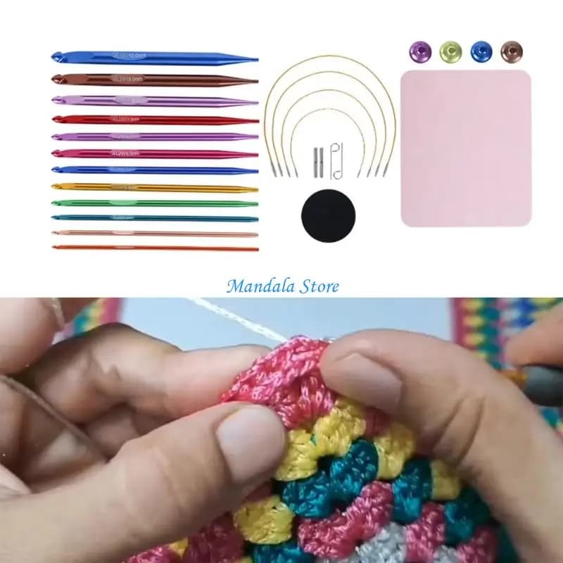U2JC Tunisian Crochet Hook with Cable Interchangeable Tunisian Knitting Needle Set