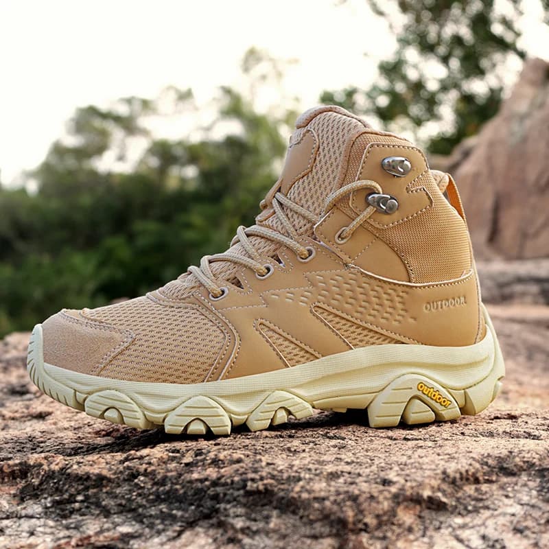 Stivali per coppie Sneaker alta alla moda Sneaker da esterno antiscivolo Stivaletti da montagna resistenti all'usura Stivaletti stringati Stivali da trekking per coppie