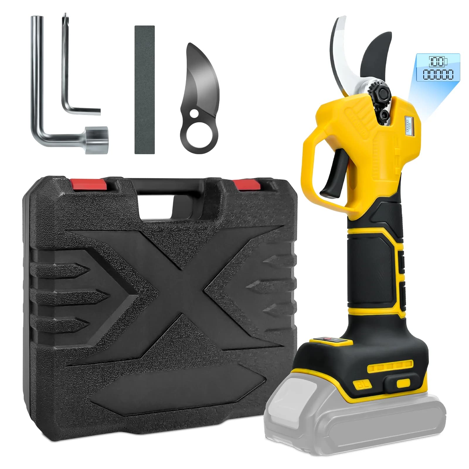 Electric pruning shears without brushes 20-30mm 2 marches Garden electric scissors Cutting of trees Size for battery branches Dewalt 20V