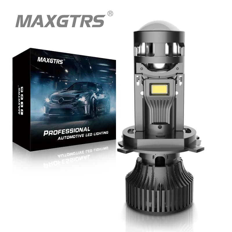 55W 12000LM lampada automatica Mini lente LED H4 9003 HB2 lampadine faro Moto scooter proiettore Len LED Automotive Moto DC/AC 12V