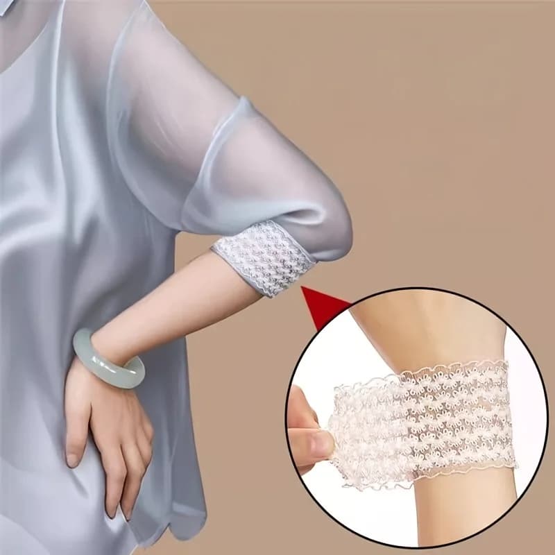 Fascia elastica regolabile per braccio, supporto decorativo alla moda in tinta unita per donna – Adatta a camicie, maniche lunghe e felpe con cappuccio