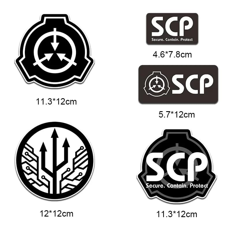 Wall decals for foundation SCP 5 pcs/set stickers PVC helmet motorcycle Skateboard luggage stickers for Computer