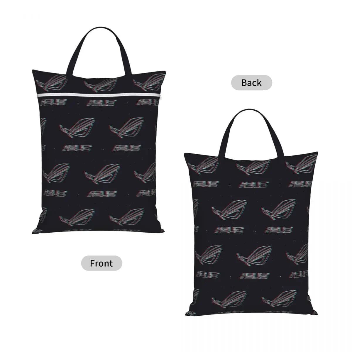 Asus Rog Travel Laundry Bag Waterproof Reusable Dirty Clothes Pouch Gym Yoga Vacation Washing Basket