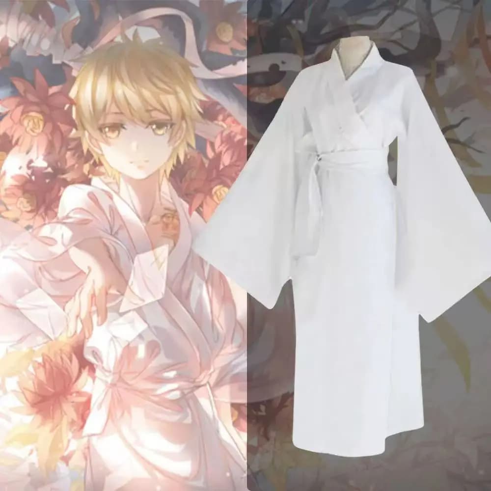 2025 Kimono tradizionale giapponese bianco con pigiama Yukata con maniche lunghe e cintura