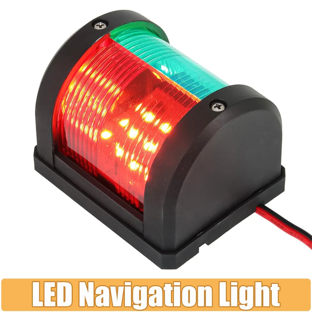 ZMFJH 12V LED Rosso Verde Doppio Colore Luce di Navigazione Marina Segnale Marino Lato Barca Rosso Verde Arco Luce Segnale di Vela Luce a LED