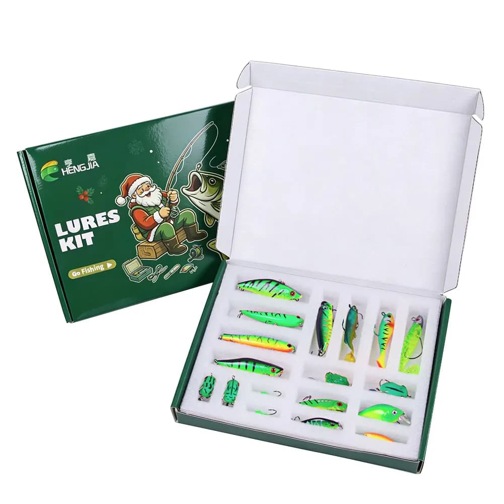 Christmas gift box 18pcs Fishing Lures Set Minnow Crank Bait for Bass Pike Trout Perch Walleye Artificial Wobbler Tackle Kit