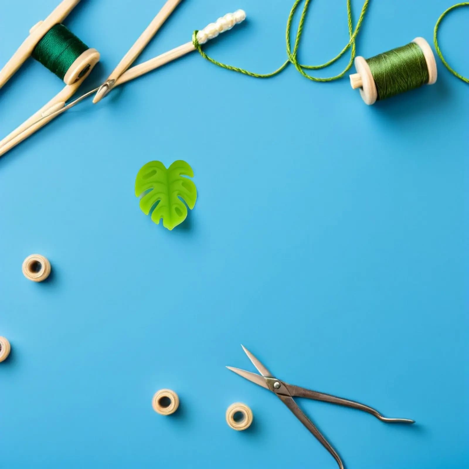 8 Pezzi Tappi in Silicone per Ferri da Maglia, Design Monstera, Protezioni Antiscivolo per Punte di Ferri da Maglia, per Lavori a Maglia, Cucito e Scrapbooking