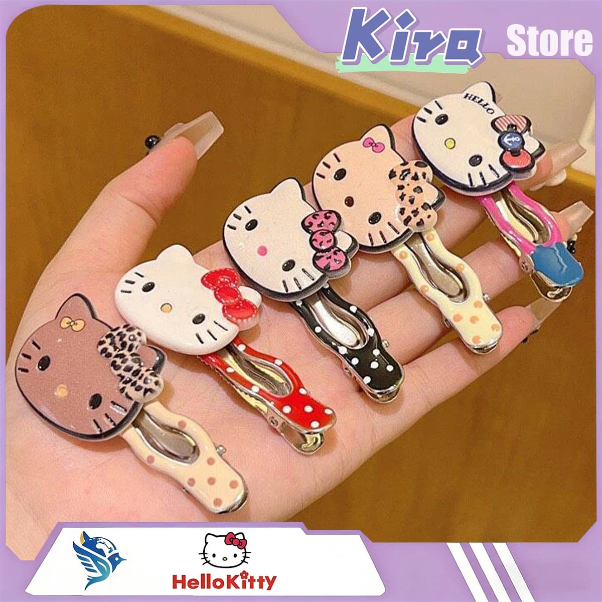 HELLO KITTY Graziose Mollette per Capelli in Acetato a Forma di Cartone Animato, Accessorio per Capelli Dolce e Creativo, Stile Ins, Regalo per Ragazze, Kawaii