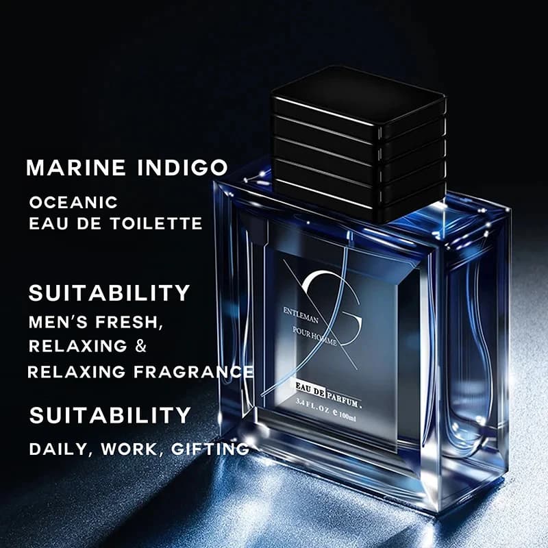 Eau de Parfum Intense Blue by man 50ml - Seay woody fragrance with long lasting fresh scent, modern male aroma for everyday use and special occasions, elegant gift for him
